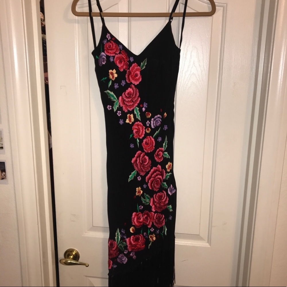 Brand New Cache Floral Black Dress